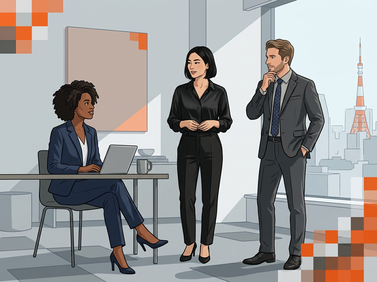 A startup team shaping a communications story together